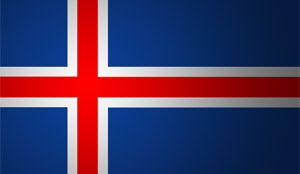 The national flag of Iceland
