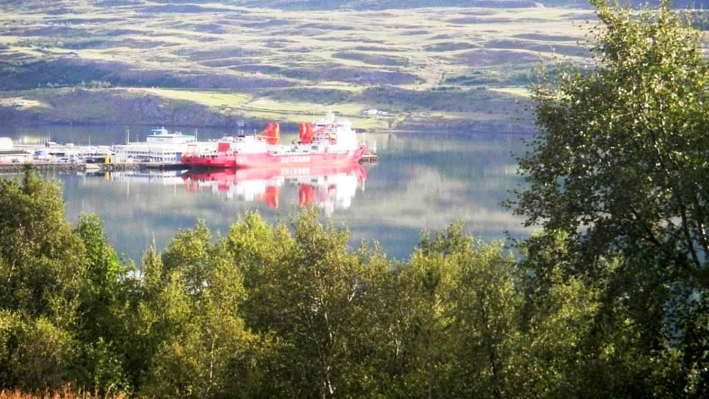 Xuelong stationed in Akureyri, Iceland