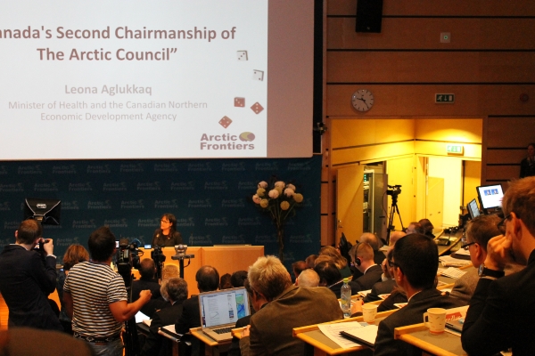 Leona Aglukkaq during her speech