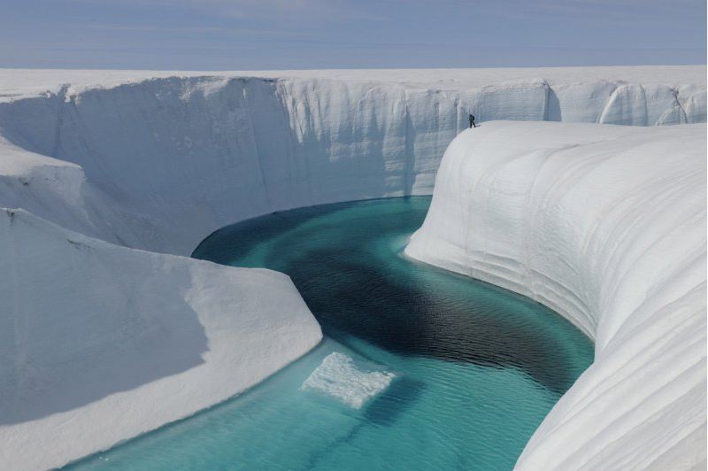 Melting ice in Greenland