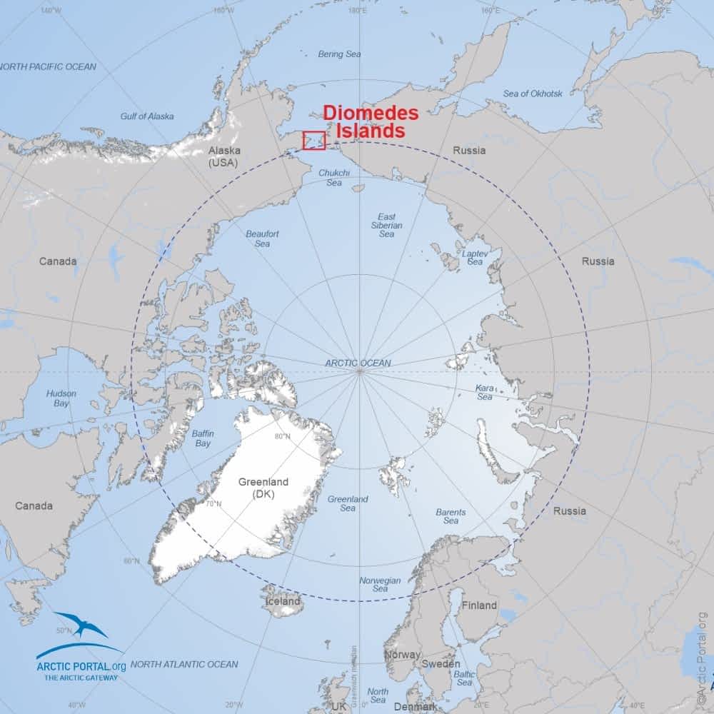Diomede Islands location on the world map
