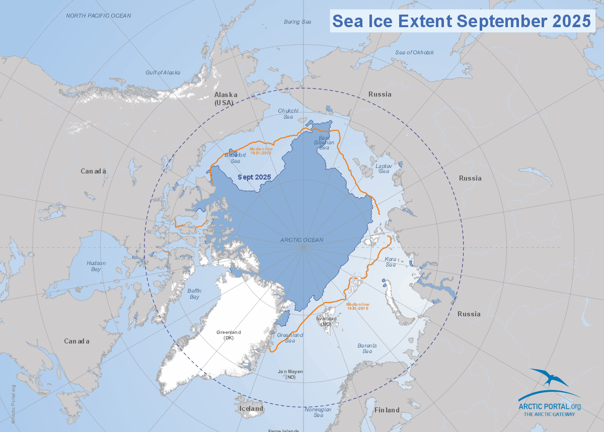 Sea Ice Extent September 2025