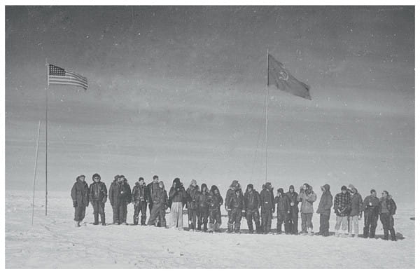 American and Soviet scientists in the Antarctic